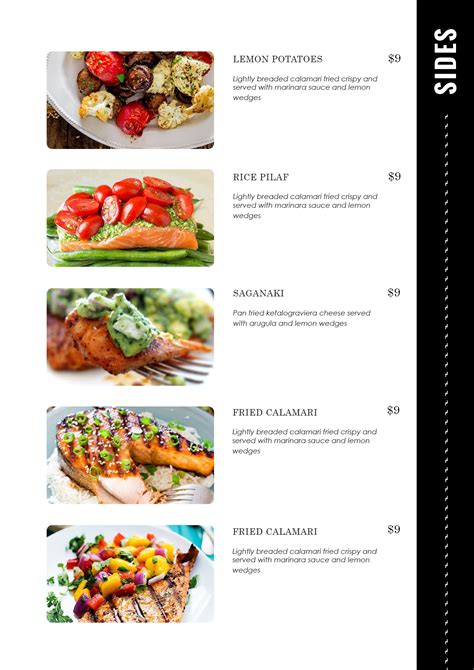 Menu page .